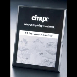 Blank Goods. Black Acrylic Wall Plaque With Beveled Front, 7" X 9" X 1/2"
