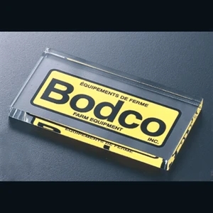 Economy Series - Blank Goods. Clear Economy Acrylic Rectangle Paperweight, 5" X 3" X 3/8"