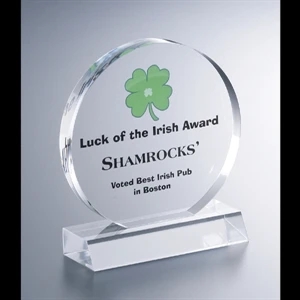 Executive Series - Blank Goods. Acrylic Executive Style Circular Award, 4" Diameter