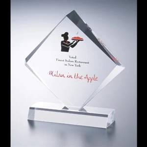 Executive Series - Blank Goods. Multi-angled Diamond Executive Award, 5 3/4" X 5" X 3/4"