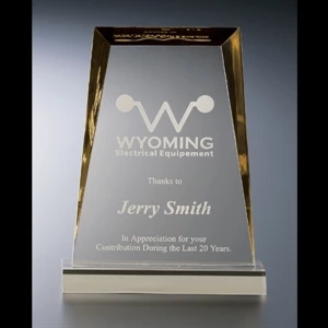 Executive Series - Blank Goods. Clear Acrylic Executive Style Award, 6" X 8" X 3/4"