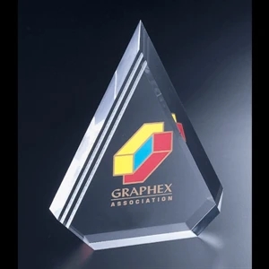 Corporate Series - Blank Goods. Clear Acrylic Corporate Peak Award, 6 1/2" X 8" X 1 1/4"