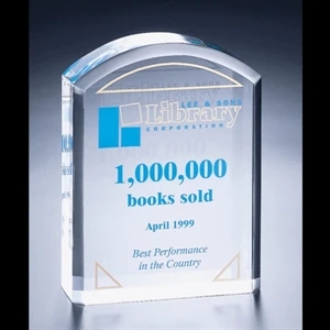 Corporate Series - 6" X 8" X 2" - Blank Goods. Clear Acrylic Corporate Award