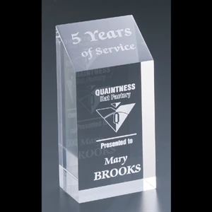 Corporate Series - 3" X 6" X 2" - Blank Goods. Clear Acrylic Corporate Award