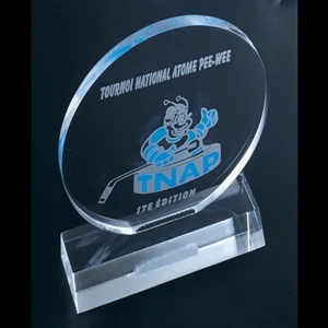 Frosted Series - Blank Goods. Clear, Frosted Economy Acrylic Circular Award, 5" Diameter X 3/8"
