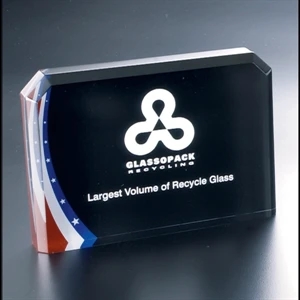 Patriotic Series - 7" X 5" X 1" - Blank Goods. Acrylic Award With Beveled Front