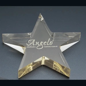 Executive Series Executive Series - Blank Goods. Acrylic Star Shape Paperweight, 4 1/2" X 4 1/2" X 3/4"