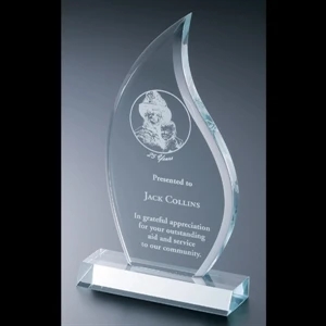 Executive Series - Blank Goods. Acrylic Executive Flame Award, 4 1/4" X 8 1/4" X 3/4"