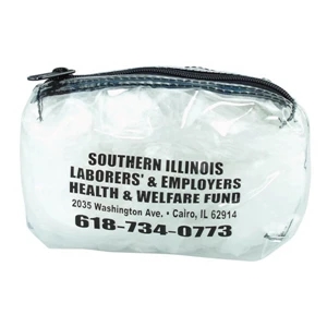 All Purpose Clear Vinyl, W 6" X 4" Bag With 2" Gusset Bottom And Nylon Zipper
