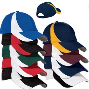 Sport-tek (r) - Nylon Colorblock Youth Cap, 91% Nylon And 9% Cotton Twill
