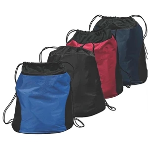 Port & Company (r) - Two Tone Cinch Pack, 100% Nylon, 210 Denier With Mesh Top