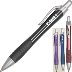 Sparta - Ballpoint Pen With Contoured Colored Barrel, Flows Into Matching Rubber Grip