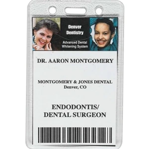Very Visible Vinyl Pouch With Holes And Slit-top Load. Insert Size: 3 1/4" X 2 1/2"