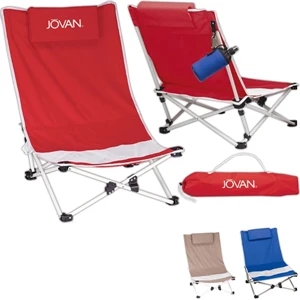 Mesh Beach Chair Made Of 600 Denier Polyester, Low-slung With Mesh Insert In Seat