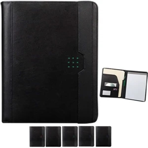 Tetra - Bonded Leather Padfolio With 2 Interior Pockets And Elastic Pen Loop