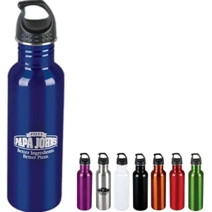 36-Hour - Wide Mouth Stainless Steel Sport Bottle, 25 Oz - Free Rush
