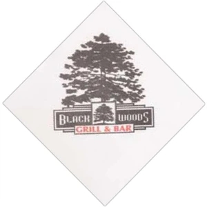 High Lines - Folded One Ply White Beverage Napkin With Linen Embossing, 5" X 5"