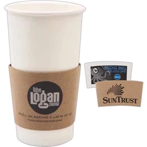 Coffee Clutch High Lines - Kraft - Insulated Clutches, That Fit 10-16 Oz. Cups