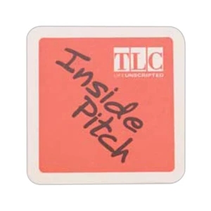 500 Line - 10 Working Days - White 3.375" Square High Density 40 Point Coaster