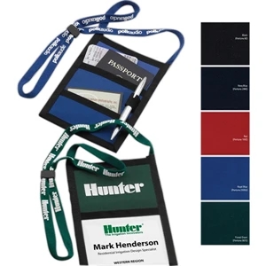 Trade Show Organizer With Pen Holder And 2 Pockets For Convenient Storage On Back