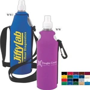 Water Wetsuit (tm) - 1/2 Liter, High Quality Neoprene Bottle Insulator With Plastic Clip Hook