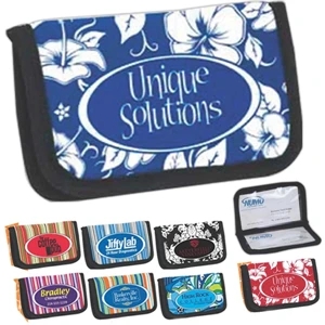 P.k. Reese (tm) - Blue Hawaiian Designer Business Card/atm Card Holder With Vinyl Pockets