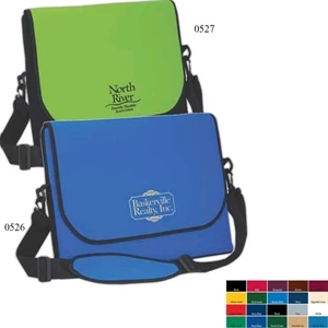 Large Size Messenger Style Laptop Sleeve With Zipper And Shoulder Strap