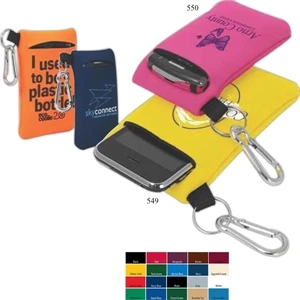 Eco Coolie (tm) - Small Eco-foam Mobile Accessory Holder With Key Ring Loop And Carabiner Clip