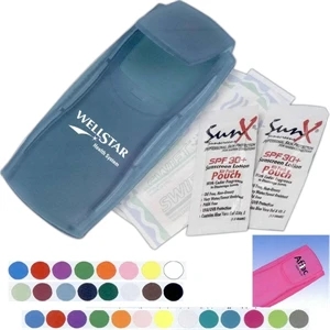 Sun Care Kit (tm) - First Aid Kit With 3 Vinyl Bandages And 2 Spf 30 Sunscreen Packets