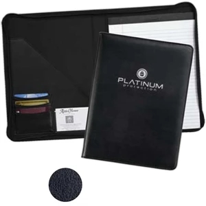 Milan Pad Folder - Calfhyde Premium Simulated Leather Zipper Pad Folder