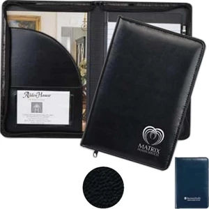 Wexford - Junior Zippered Padfolio Made Of Simulated Leather And Zipper Closure