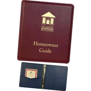 Monaco - Simulated Leather Padded Cover 1" Ring Binder With Horizontal Pocket