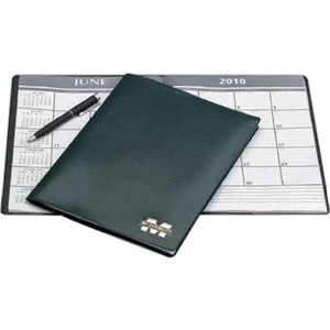 Classic - Vinyl - Monthly Desk Planner With 9" Ruler, Area Code And Time Zone Maps