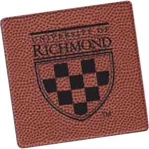 Football Coaster - Square Coaster Made Of Simulated Football Material. 4" X 4"