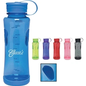 Durable 22 Oz. Gripper Bottle With Self Attached, Leak Resistant Tether Screw Top