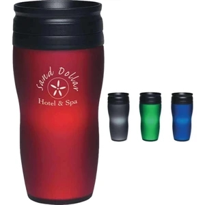 Soft Touch - Tumbler, 14 Oz., With Non Splash Screw On And Spill Resistant Lid