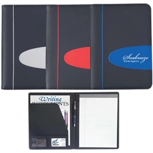 Eclipse - Pvc Portfolio With 8 1/2" X 11" 30 Page Writing Pad