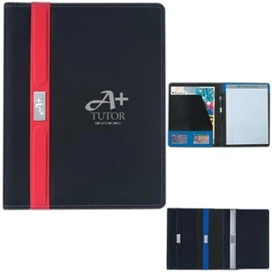 Contemporary - Portfolio With 30 Page Writing Pad, Pen Loop, And Card Holders