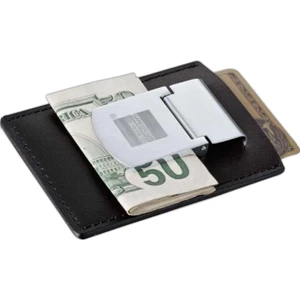 Zippo (r) - Genuine Top Grain Leather And Polished Metal Spring Loaded Money Clip