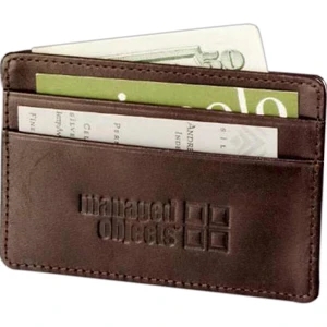 Cutter & Buck (r) - Genuine Top Grain Leather Business Card Wallet With A Slim Design And Three Pockets