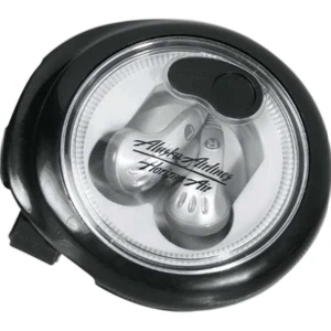 Velocity (r) - Black Abs Plastic Store-away Earbuds, Durable Plastic Case Stores And Winds Earbuds