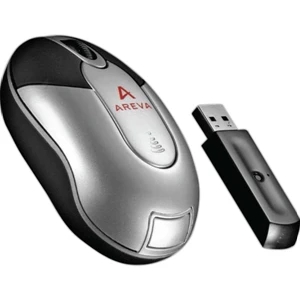 Silver Abs Plastic Wireless Transmitter Computer Mouse, Just Plug And Go