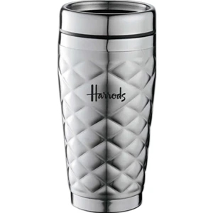 Diamond - Stainless Steel Tumbler With A Unique Design And Thumb Slide Lid, 14 Oz