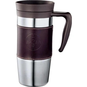 Cutter & Buck (r) - Stainless Steel Mug With Stainless Steel Liner And Removable Leather Wrap, 14 Oz