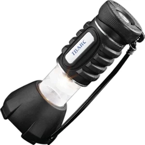 Flashlight With Rubber Grip, Converts Into A Lantern By Lifting Up On The Handle