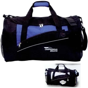 Solara - Polyester Duffel Bag With Reflective Trim And Side Mesh Pockets