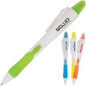 Comtempo - Two In One Plastic Highlighter And Retractable Ballpoint Pen Combo