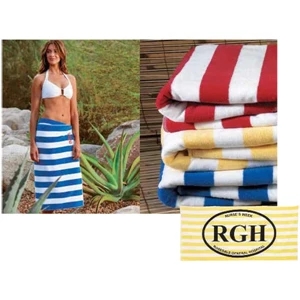 Turkish Signature (tm) - Blank - Basic Weight Striped Towel. 30" X 60"