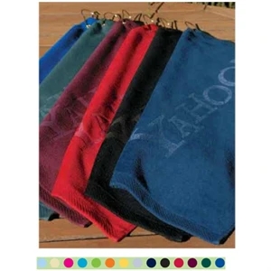 Embroidery On Color Towel - Basic Weight 100% Cotton Terry Beach Towel, With Dobby End Hem Borders