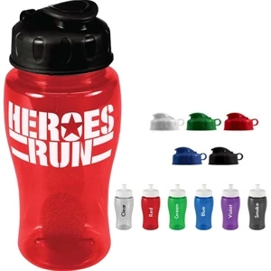 Poly-pure Personal Refillables (tm) - Reusable And Recyclable Pete 18 Oz. Junior Bottle, With Flip Top Lid